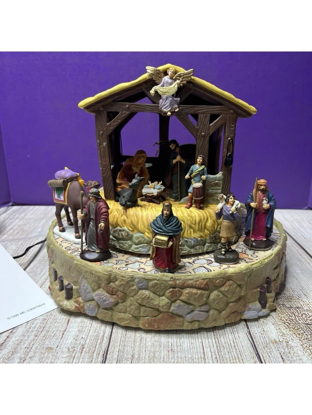 Vintage Mr Christmas The Story Of The Nativity- Lighted,  Music & Story vintage